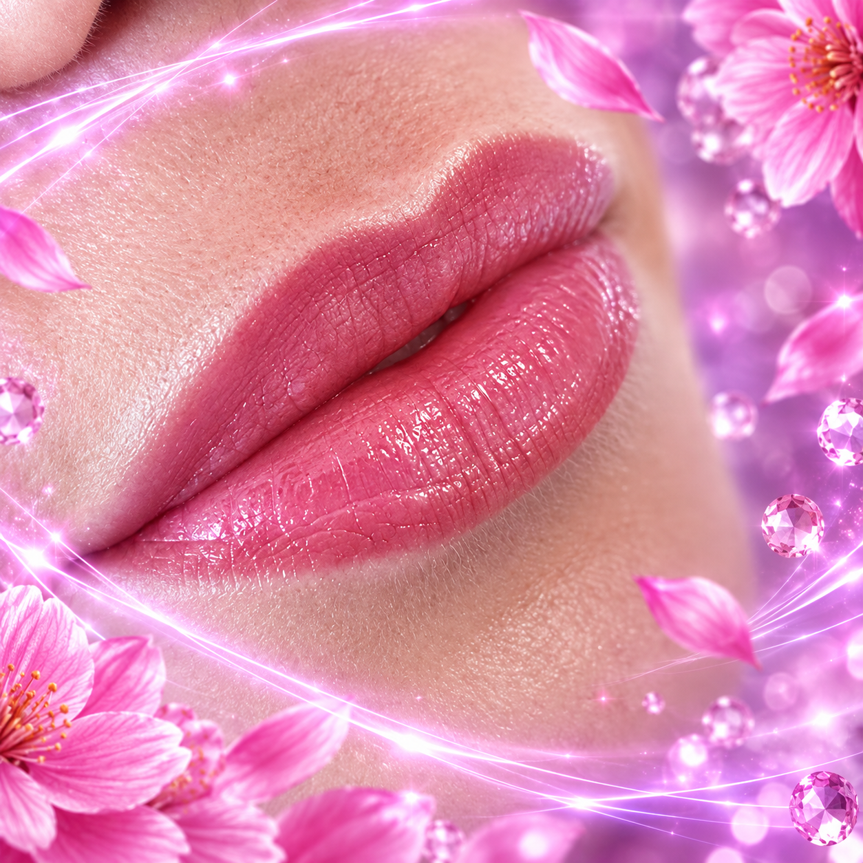 Risultato labbra PMU in stile rosa lilla violetto - Iltruccoperfetto